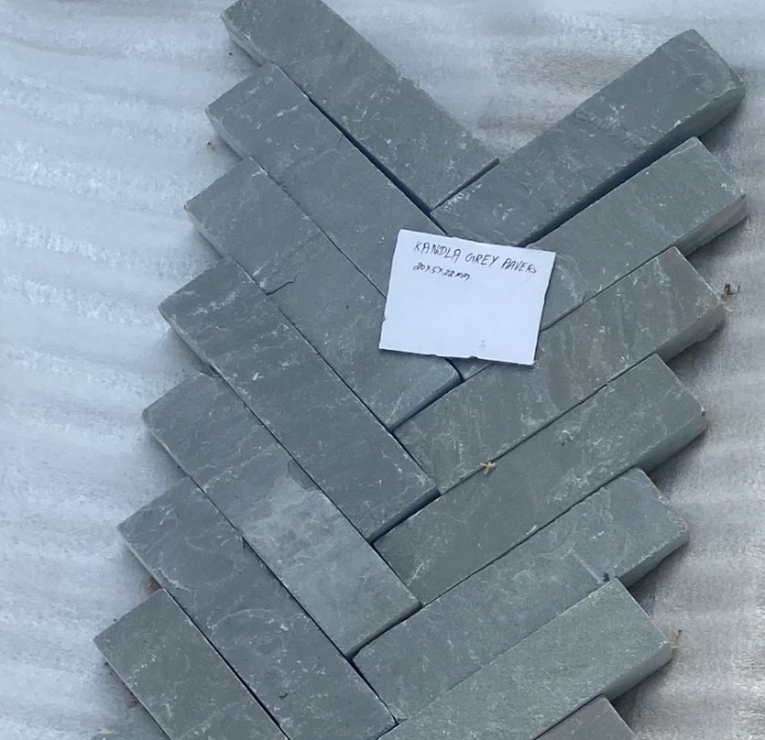 Kandla Grey sandstone pavers for driveways and landscaping, exported from India