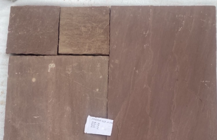 Mandana Red natural sandstone tiles from Rajasthan, India